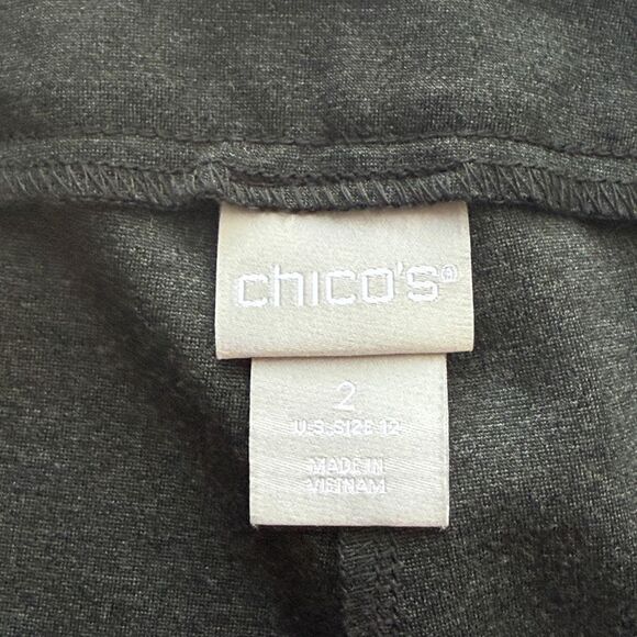 Chico's Charcoal Gray‎ Pull on Pants, Chico's Size 2 - Picture 8 of 11